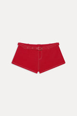 Wrangler Denim Booty Shorts - Red Denim