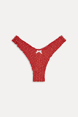 Dalton Micro Bikini Bottom - Red Polka Dot