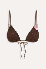 x Devon Lee Carlson Elena Crochet Bikini Top - Daisy Lynn