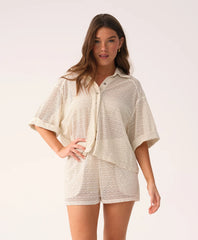 Biscotti Blake Button Top