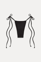 Tidal Micro String Bikini Bottom - Black