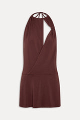 Cindy Wrap Mini Dress - Driftwood