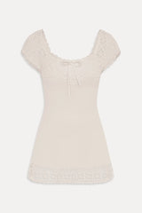 Lover Crochet Knit Mini Dress - White