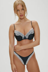 x Khy Heavenly Push Up Bikini Top - Midnight Lace