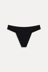 Nick Cheeky Ribbed Bikini Bottom - Black