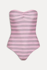 Solana Reversible One Piece Swimsuit - Pink Stripe