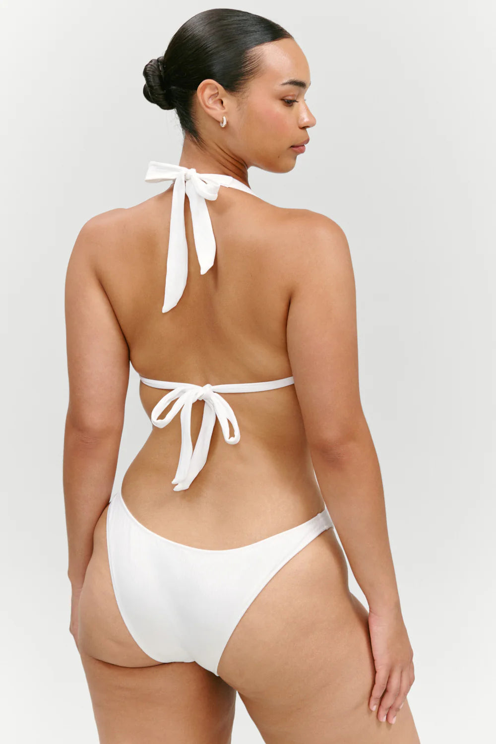 x Paige Lorenze Harper Ribbed Cheeky Bikini Bottom - Marry Me