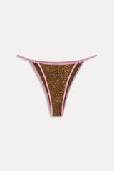 Luna Satin Bikini Bottom - Vintage Cheetah