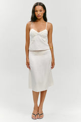 Laura Silk Camisole - French Pearl