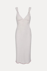 Gem Midi Slip Dress - Red Dot
