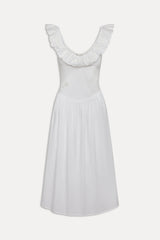 Georgia Cotton Embroidered Midi Dress - Angel's Meadow