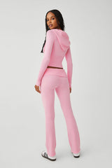 Fleur Cloud Knit Low Rise Pant - Valentine Pink
