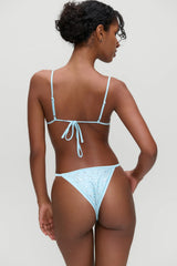 x Devon Lee Carlson Elena Sequin Bikini Top - Blue Bloom