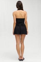 Bowery Cowl Neck Mini Dress - Black
