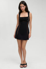 Ellie Knit Mini Dress - Black