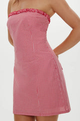 Poppy Strapless Cotton Mini Dress - Picnic Basket