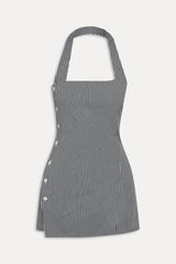 West Cotton Wrap Mini Dress - Morning Gingham