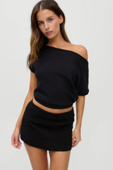Montecito Boat Neck Knit Shirt - Black