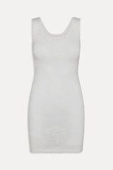 Cameron Crochet Mini Dress - White Rose