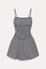Coast Cotton Gingham Mini Dress - Cottage Tile