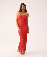 Passion Vanessa Strapless Fringe Dress
