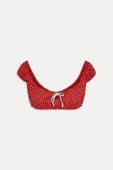 Angel Bikini Top - Red Polka Dot