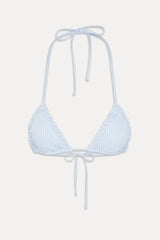 Nick Ruffle Triangle Bikini Top - Saltwater Stripe
