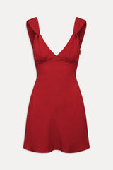 Emilia Polka Dot Mini Dress - Spice Dot