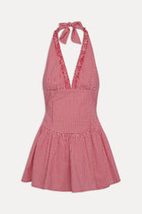 Scout Halter Cotton Mini Dress - Picnic Basket