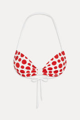 Reece Halter Bikini Top - Red Dottie