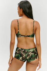 x KHY Cherish Foil Push Up Bikini Top - Camo