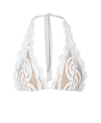 Water Lily Lace Halter Bikini Top