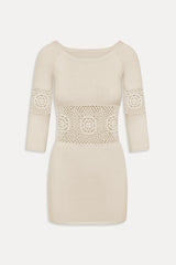 Festival Crochet Knit Mini Dress - Bunny